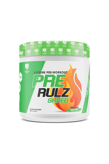 Muscle Rulz PRE RULZ Shred 30 Servings Pre-Workout with (GREEN APPLE)