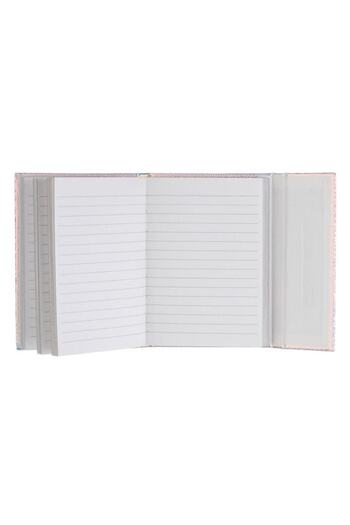 SHOPIENS Notebook A6 96 Pages Dictation Magnetic Closure Hard Cover Iridescent Silver