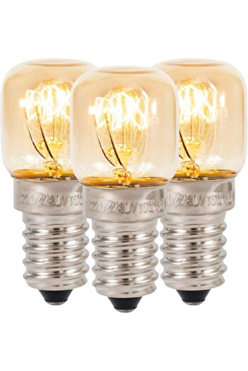 Class Home Collection Salt Lamp Bulb 3 Pack | Oven | Fridge | Small Screw E14 15W Bulb <300°C Dimmable Incandescent Bulbs