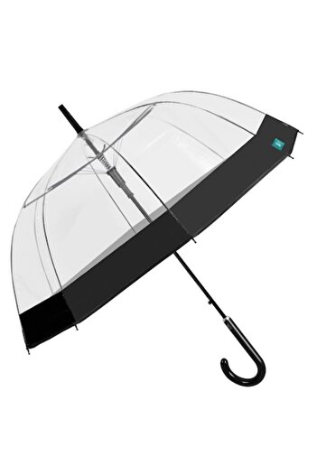 Perletti Automatic Ladies' Umbrella Dome Shape with Black Edge, 89 cm Diameter