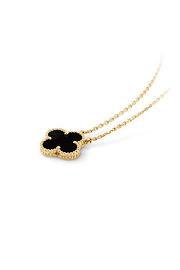 ElectraStore Black Flower Necklace