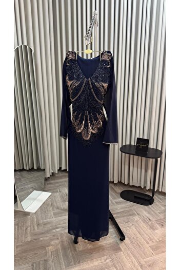 NALA FASHION Dark navy blue jalabiya