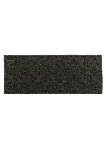 SHOPIENS Covoras tip mocheta pentru hol Shopiens®, dreptunghiular, negru cu model cercuri reliefate, 130 x 5