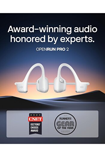 Shokz OpenRun Pro 2 Bone Conduction Sports Headphones, Open-Ear Wireless Earphones with Bluetooth 5.