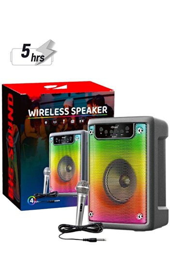 KTS -2043 Portable Wireless Bluetooth Speaker with Microphone USB - 4 inch Size