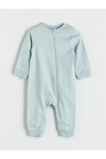 LC Waikiki Crew Neck Long Sleeve Baby Boy Combed Cotton Jumpsuit 3-Piece