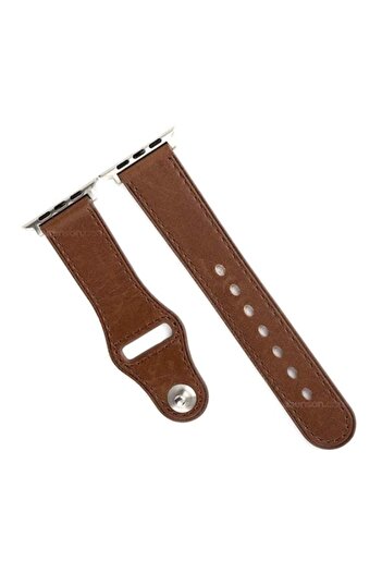 Bibilel Leather Strap for Apple Watch, Compatible with Size 38-40 mm, Brown