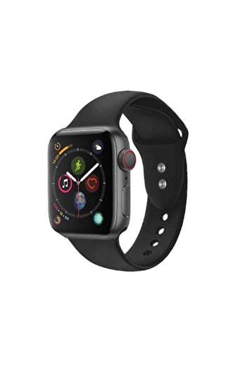 Bibilel Silicone strap for Apple Watch, compatible with size 42/44 mm, Black