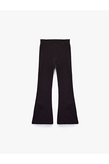 Koton Basic Spanish Leg Trousers with Elastic Waist