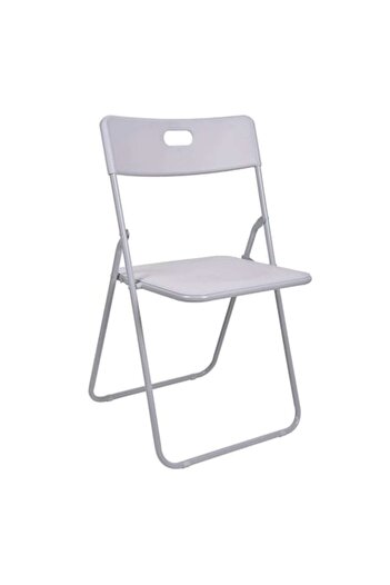 SHOPIENS Shopiens® metal frame chair, foldable, gray, 46.5x39x81 cm