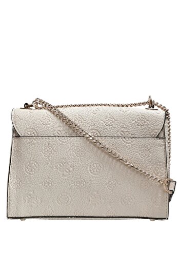 Guess Women's Embossed Monogram Patterned Shoulder Bag - Off White