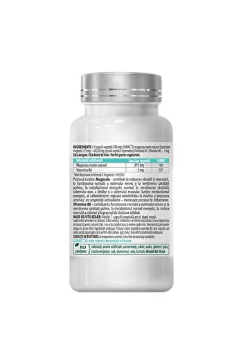 Cosmo Pharm Marine Magnesium 375 + B6 Premium – Stress, Nervousness vegetable capsules