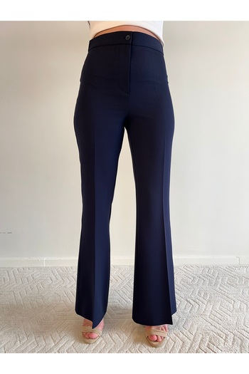 Hamiyet Doğan High Waist Zippered Flared Trousers