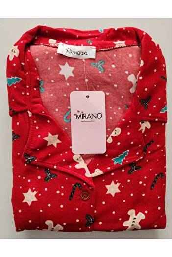 Mirano Suede Oversized Buttoned Mother's Pajama Set