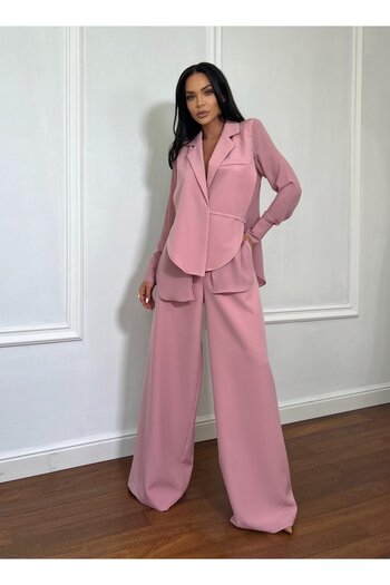 CC STORE SUNSHINE FLOW long two-piece set, reinterpreted shirt and long flared pants