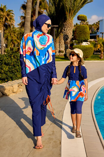 Marina Swimwear Marina Upf50+ Protection Girls' Swimsuit - Quick Dry, Water Repellent, Two Piece Suit C2506