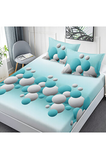 NufJoy Finet Gros Elastic Fitted Sheet Set for Mattress 160x200 cm and 2 Pillowcases 50x70 cm