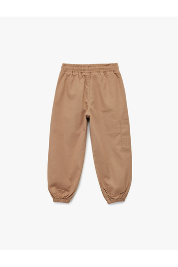 Koton Cotton Gabardine Waist Tie Cargo Pocket Jogger Pants