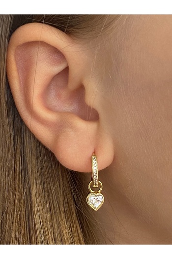 Lucios Vip Dangling Heart Children's Earrings (Suitable for Ages 7-15).