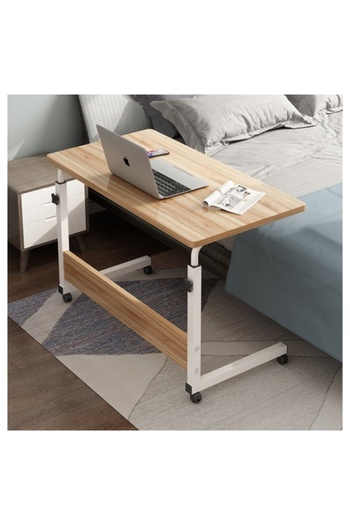 KESNUP Height-adjustable mobile laptop table, 80 x 40 cm, Nude