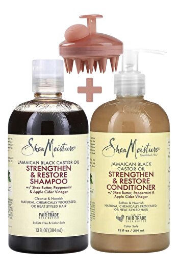 Shea Moisture SheaMoisture Jamaican Black Castor Oil Strengthen & Restore Hair Care Set - Shampoo and Conditioner,