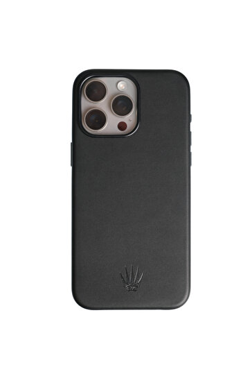 WATCHOFROYAL Xelium iPhone 15 Pro Max Black Case Magsafe Compatible Leather Case+Card Holder