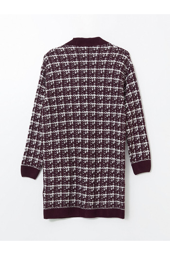 LC Waikiki Lcwaikiki Women's V-Neck Patterned Knitwear Cardigan