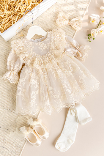 Babymod Lace 4-Piece Baby Girl Mevlüt Dress Set