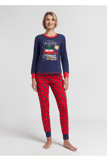 Soft&Seven by SOFIAMAN Soft & Seven BY SOFIAMAN Women's Navy Pajama Set