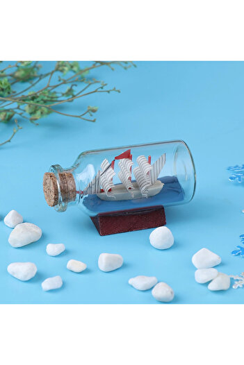 Larimar Ship Model in Mini Bottle