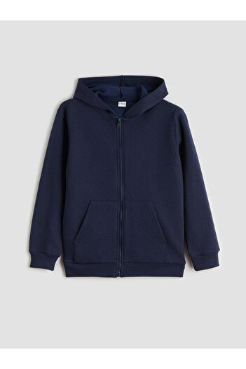 LC Waikiki Hooded Boys' Thick Zippered Sweatshirt (W5)
