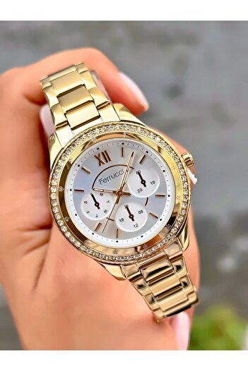 Ferrucci Women's Wristwatch Original Watch Steel Band Waterproof 2 Years Warranty Bracelet Gift