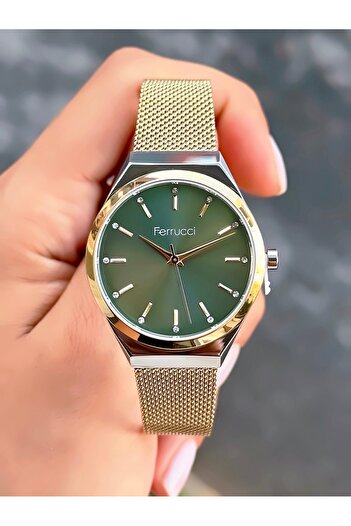 Ferrucci Women's Wristwatch Original Watch with Mesh Strap Waterproof 2 Years Warranty Bracelet Gift