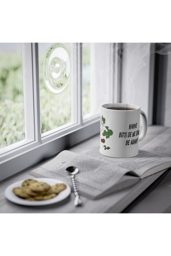 niceworkbynicehands Funny Coffee Is over Written Mug Cup Humorous Cartoon Design Gift Mug
