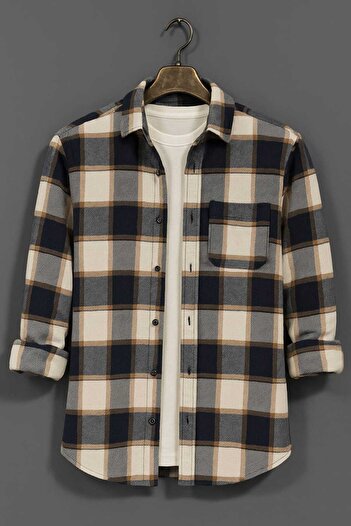 YNGMENCLASS Large Size Oversized Plaid Lumberjack Shirt with Pockets
