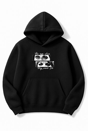 Altair Tr Black Oversize Unisex the Eyes Chico Sarface Printed Sweatshirt