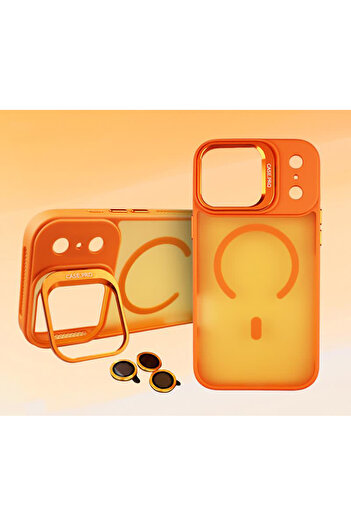 EDELFU Premium iPhone 17 Pro Max Black (with Camera Lens Gift) Silicone Metal Frame Protective Case with Stand
