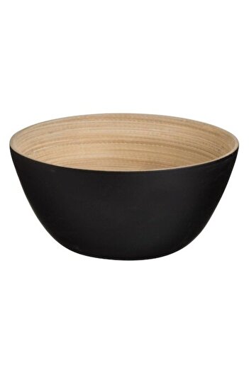 SHOPIENS Bamboo Bowl, Shopiens, Black+, 650ml, For Salad or Snacks