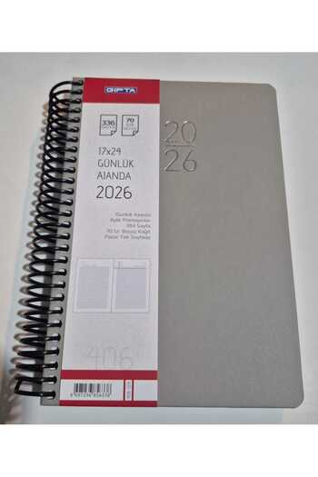 Gıpta 2026 Agenda 17X24 Daily Agenda 406_Sek Gray