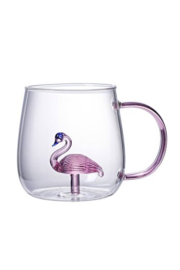 Armoni flamingodur. 🦩 Figürlü Isıya Dayanıklı Kawaii Kupa 350 ml