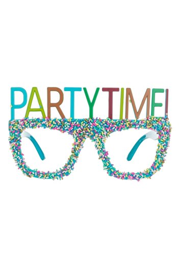 OEM "Party Time" Party Glasses with Colorful Confetti 15.5cm