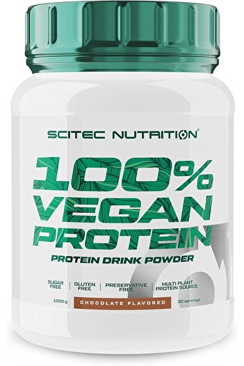 Scitec Nutrition 100% Vegan Protein, Plant Protein Drink Powder with Vitamin B12, 1 kg, Chocolate