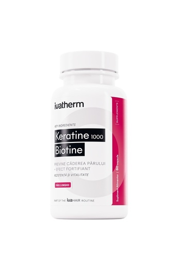 IVATHERM Keratin for stimulating hair growth Ivahair, 1000 mg, 60 capsules