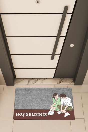 Dormot High Quality Digital Printing Gray, Standard, Double, Welcome-Themed Doormat