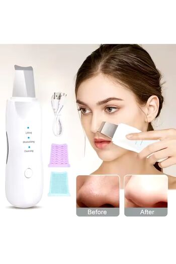 OEM Ultrasonic Facial Cleaner with Scrubber for Blackheads, Pores, Acne