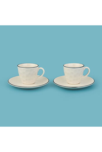 MATMEL Kitchen Hammer Set of 2 Cups - Cream / Blue - 90 ml