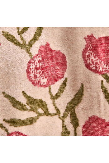 ASPARTAM Soft Garnet Cotton Tv Blanket - Ecru / Red - 130X170 cm