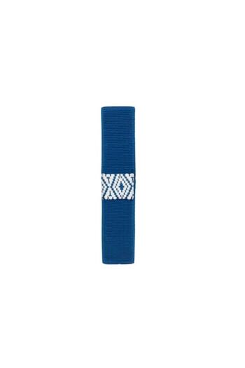 SHOPIENS Blue strap with Aztec pattern Shopiens® for securing beach towel on lounger or chair, 100 x 5 cm