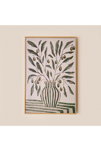MATMEL Deco Green Culture Olive Canvas Painting - Green - 90X60 cm