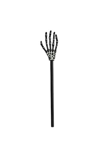 SHOPIENS Creion Negru cu Topper Mana Halloween, 4x23 cm, Accesoriu Tematic
